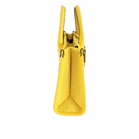 Michael Kors Mirella Small Shopper Top Zip Crossbody Handbag MK Daisy Yellow - Picture 5 of 7